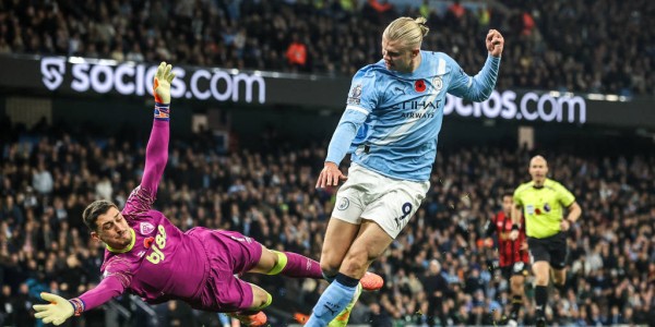 高清：英超曼城2-0伯恩茅斯升第二 哈兰德霸气双响