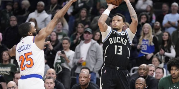 布伦森27+7唐斯17+13 尼克斯7人上双轻取雄鹿